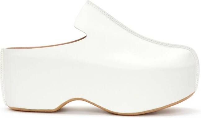JW Anderson platform leather loafers White