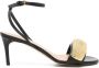 JW Anderson Poppy 70mm leather sandals Gold - Thumbnail 1