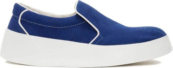 JW Anderson round-toe cotton loafers Blue
