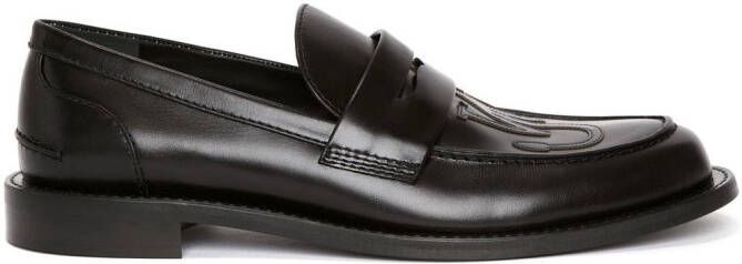 JW Anderson slip-on leather penny loafers Black