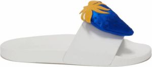 JW Anderson strawberry-motif pool slides White