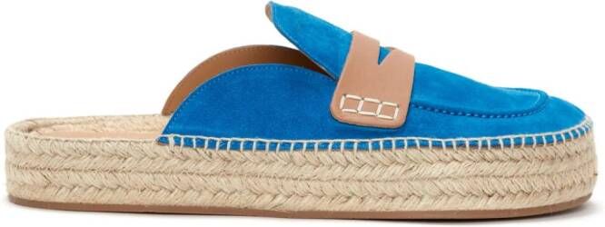 JW Anderson two-tone suede espadrilles Blue