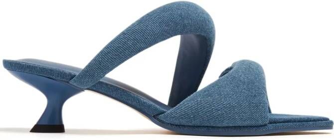 JW Pei padded denim sandals Blue