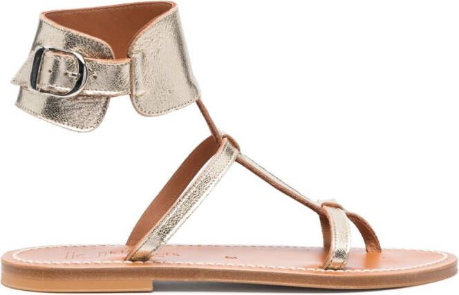 K. Jacques buckle-fastening leather sandals Gold