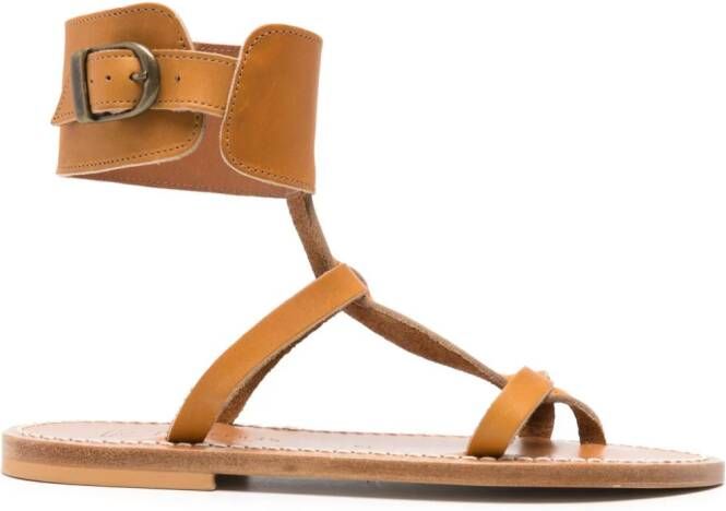 K. Jacques Caravelle leather sandals Neutrals