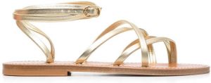 K. Jacques leather multi-way strap sandals Gold