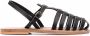K. Jacques open-toe leather sandals Black - Thumbnail 1