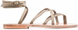 K. Jacques open-toe leather sandals Green