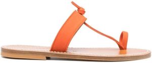 K. Jacques open-toe leather sandals Orange