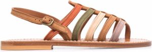 K. Jacques striped gladiator sandals Brown