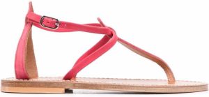 K. Jacques thong-strap suede sandals Pink