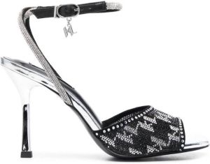 Karl Lagerfeld 100mm Gala Ankle crystal-embellished sandals Black