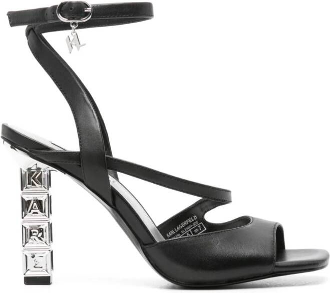 Karl Lagerfeld 105mm Kolumn strappy sandals Black