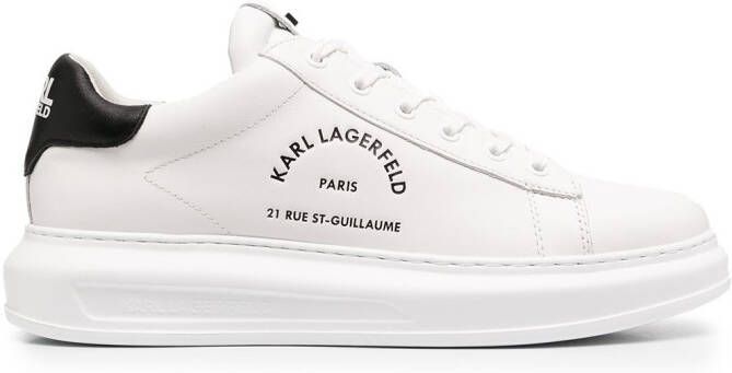 Karl Lagerfeld address print low-top sneakers White