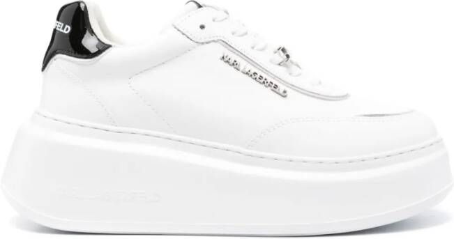 Karl Lagerfeld Anakapri Brooch leather sneakers White