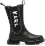 Karl Lagerfeld chunky logo-print chelsea boots Black - Thumbnail 1