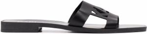 Karl Lagerfeld cut out-detail open toe sandals Black