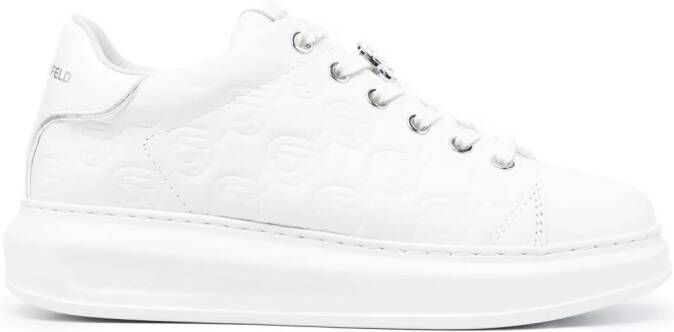 Karl Lagerfeld debossed-monogram low-top sneakers White