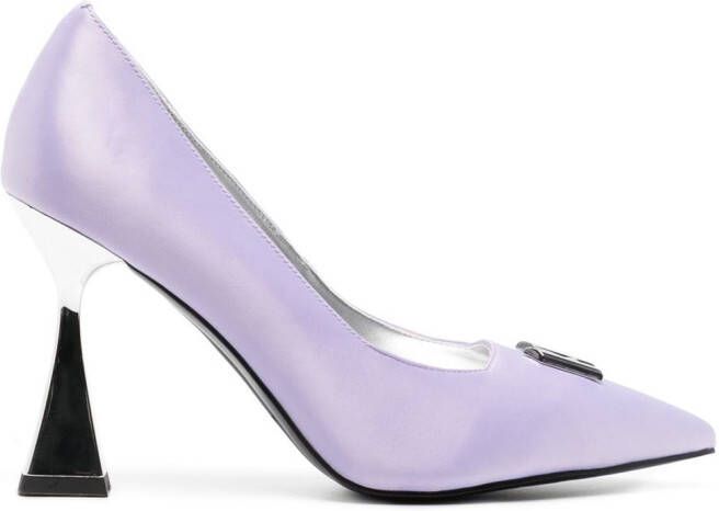 Karl Lagerfeld Debut 100mm pointed pumps Purple