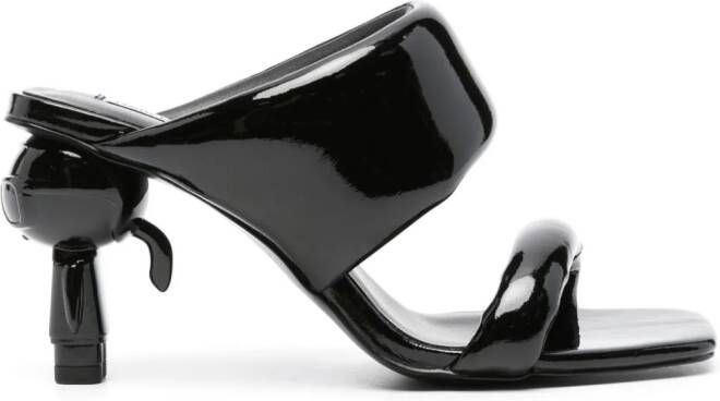Karl Lagerfeld Ikon 95mm leather mules Black