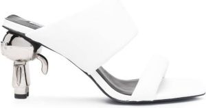 Karl Lagerfeld Ikon-heel double-strap mules White