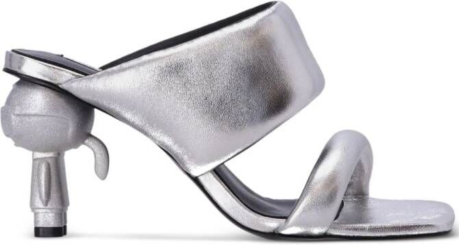 Karl Lagerfeld Ikon leather mules Silver