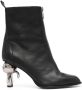 Karl Lagerfeld Ikon-heel leather ankle boots Black - Thumbnail 1