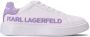 Karl Lagerfeld Injekt raised-logo leather sneakers Purple - Thumbnail 1