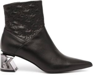Karl Lagerfeld K-Blok leather boots Black