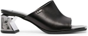 Karl Lagerfeld K-Blok shaped heel mules Black