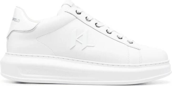 Karl Lagerfeld Kapri logo-embossed leather sneakers White