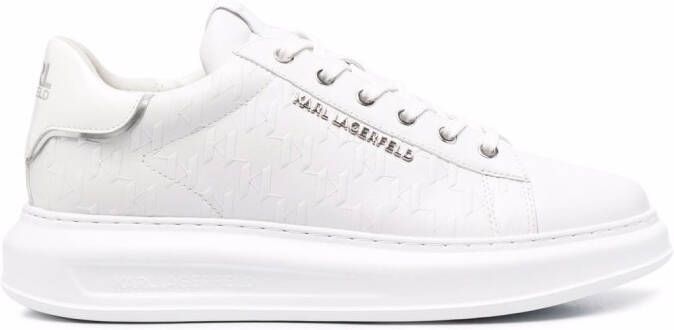 Karl Lagerfeld Monogram Kapri leather sneakers White