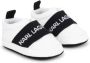 Karl Lagerfeld Kids intarsia-knit logo slippers White - Thumbnail 1