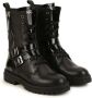 Karl Lagerfeld Kids logo-lettering leather boots Black - Thumbnail 1