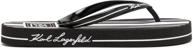 Karl Lagerfeld Kosta logo-print flip-flops Black