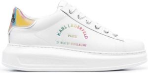 Karl Lagerfeld leather logo-print sneakers White
