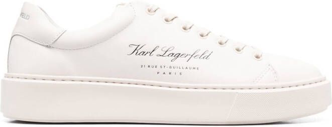 Karl Lagerfeld leather low-top sneakers White