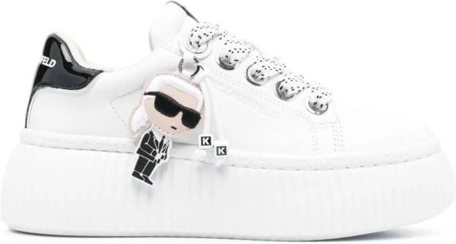 Karl Lagerfeld logo-charm flatform sneakers White