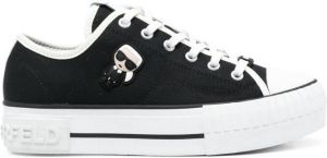 Karl Lagerfeld logo-embossed trainers Black