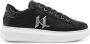 Karl Lagerfeld logo-patch leather sneakers Black - Thumbnail 1