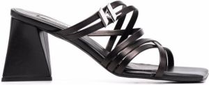 Karl Lagerfeld logo-plaque open-toe sandals Black