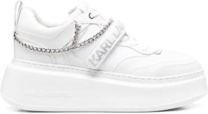 Karl Lagerfeld logo-print chain-link detailed sneakers White