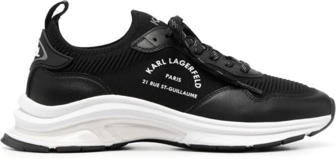 Karl Lagerfeld logo-print panelled sneakers Black