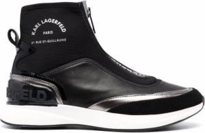 Karl Lagerfeld logo-print slip-on trainers Black