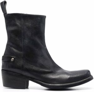 Karl Lagerfeld low-heel leather boots Black
