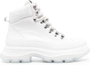 Karl Lagerfeld Luna Hiker leather boots White