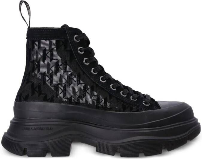 Karl Lagerfeld Luna monogram boots Black
