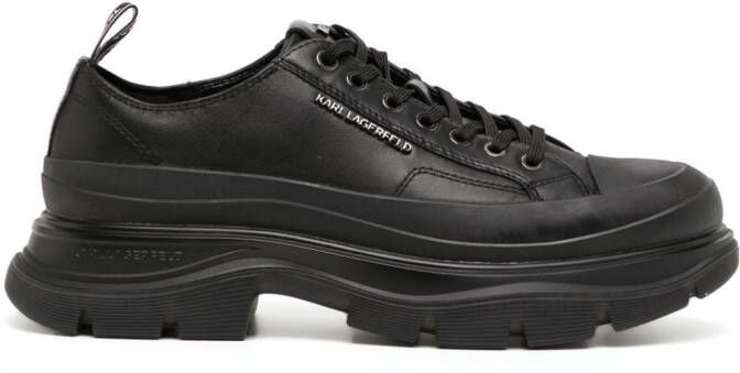 Karl Lagerfeld Lunar low-top leather sneakers Black