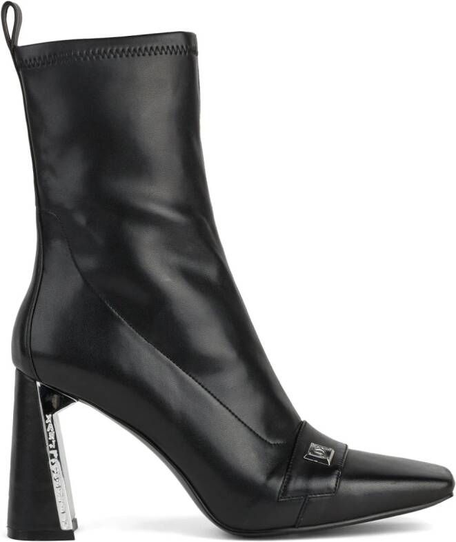 Karl Lagerfeld Masque 90mm leather boots Black