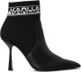 Karl Lagerfeld Pandara 95mm logo-intarsia boots Black - Thumbnail 1